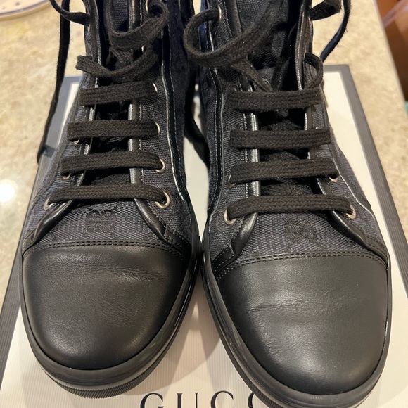 Gucci Women’s GG Canvas High Top Sneakers - Picture 2 of 6